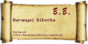 Baranyai Bíborka névjegykártya