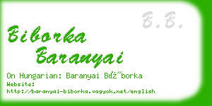 biborka baranyai business card